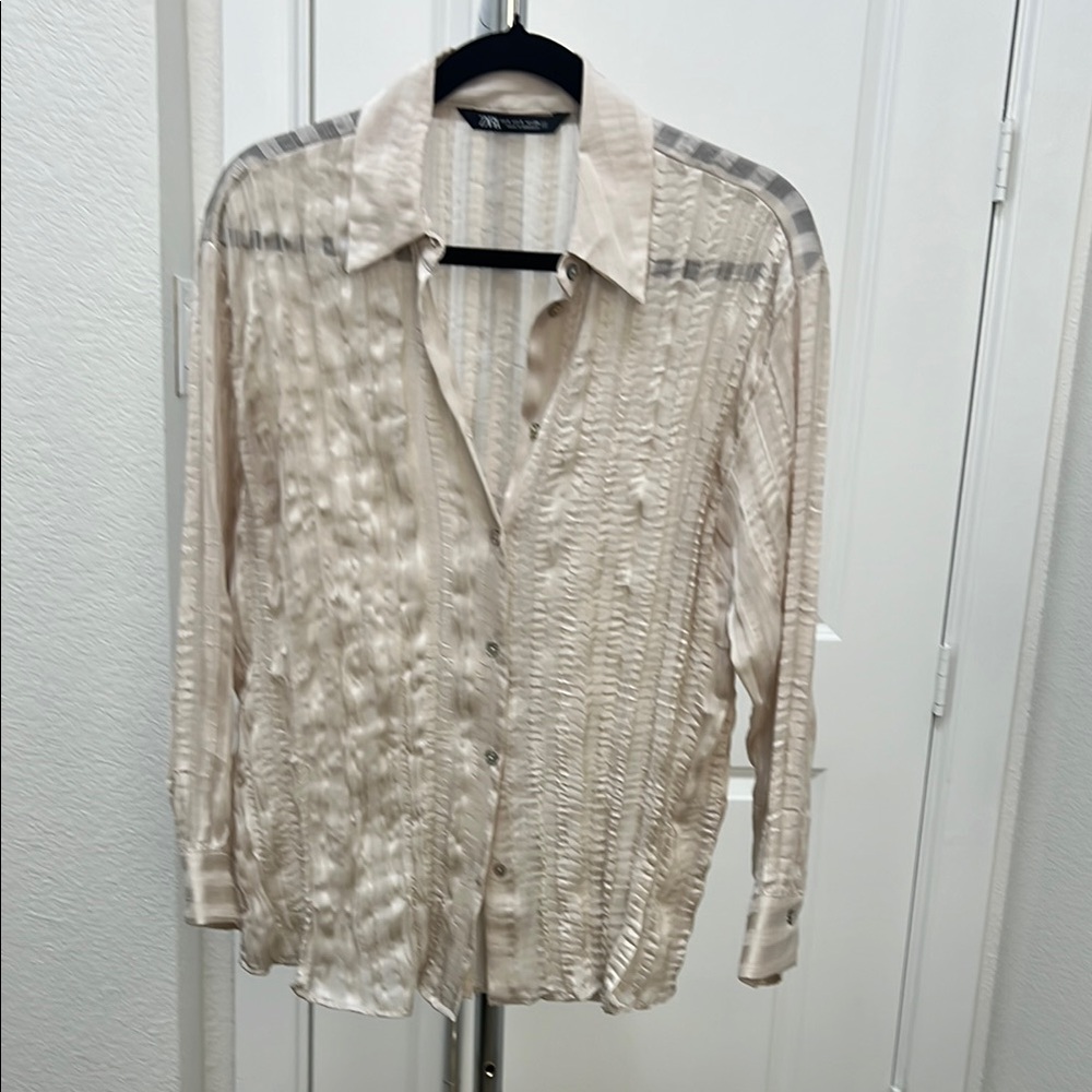 Zara Cream Blouse Small